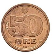 50 Øre - Margrethe II Pattern reverse image