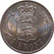 1 Krone - Christian X reverse image