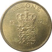 1 Krone - Frederik IX reverse image