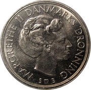 1 Krone - Margrethe II obverse image