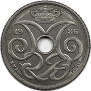 1 Krone - Margrethe II Prøve obverse image