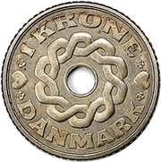 1 Krone - Margrethe II Prøve, Denmark, 1986 reverse image