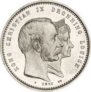 2 Kroner - Christian IX Golden Wedding obverse image