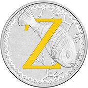 1 Dollar - Elizabeth II 4th Portrait - Alphabet Collection - Letter Z - Silver Proof, Australia, 2015-2017 reverse image
