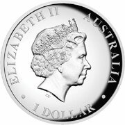 1 Dollar - Elizabeth II 4th Portrait - Australian Wedge-Tailed Eagle - Silver Proof - High Relief obverse image