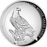1 Dollar - Elizabeth II 4th Portrait - Australian Wedge-Tailed Eagle - Silver Proof - High Relief, Australia, 2016 reverse image