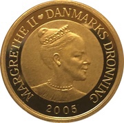 10 Kroner - Margrethe II 4th portrait; Ugly Duckling - Gold issue obverse image