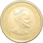 10 Kroner - Margrethe II 4th portrait; Little Mermaid - Gold issue obverse image