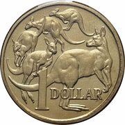 1 Dollar - Elizabeth II 4th Portrait - 50th Anniversary of Decimal Currency, Australia, 2016 reverse image