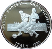 500 Afghanis 1990 FIFA World Cup reverse image