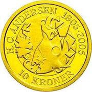 10 Kroner - Margrethe II Snow Queen - Gold Issue reverse image