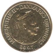 10 Kroner - Margrethe II 4th portrait; The Nightingale obverse image