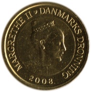 10 Kroner - Margrethe II 4th portrait; Sirius obverse image
