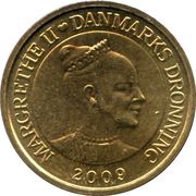 10 Kroner - Margrethe II 4th portrait; Northern Light obverse image
