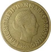 20 Kroner - Margrethe II 2nd portrait obverse image