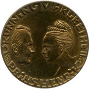 20 Kroner - Margrethe II Silver Wedding Anniversary obverse image
