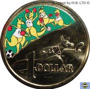 1 Dollar - Elizabeth II 4th Portrait - Australian Olympic Team, Australia, 2016 reverse image