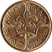 20 Kroner - Margrethe II Danish Coins Anniversary, Denmark, 1995 reverse image