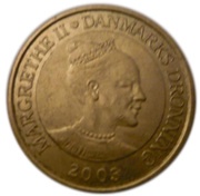 20 Kroner - Margrethe II 4th portrait; Børsen obverse image