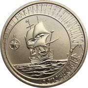 1 Dollar - Elizabeth II 4th Portrait - Dirk Hartog Australian Landing, Australia, 2016 reverse image