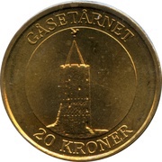 20 Kroner - Margrethe II 4th portrait; Gåsetårnet, Denmark, 2004 reverse image