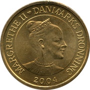 20 Kroner - Margrethe II 4th portrait; Marriage of Crownprince obverse image