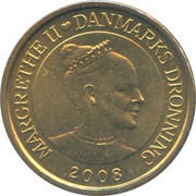 20 Kroner - Margrethe II 4th portrait; Havhingsten obverse image