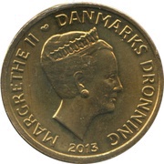20 Kroner - Margrethe II Niels Bohr: Atomic model obverse image