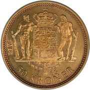 50 Kroner - Margrethe II Pattern, Denmark, 1983 reverse image