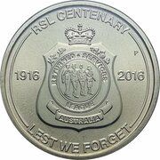 1 Dollar - Elizabeth II 4th Portrait - RSL Centenary, Australia, 2016 reverse image