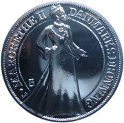 200 Kroner - Margrethe II Silver Jubilee obverse image
