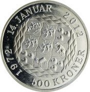 500 Kroner - Margrethe II Coronation Jubilee reverse image