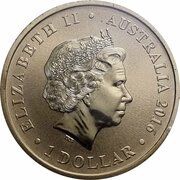 1 Dollar - Elizabeth II 4th Portrait - Year of the Monkey obverse image