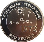 500 Kroner - Margrethe II Tycho Brahe - Stella Nova, Denmark, 2013 reverse image