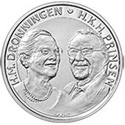 500 Kroner - Margrethe II Golden wedding anniversary obverse image