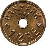 1 Øre - Christian X, Denmark, 1941 reverse image