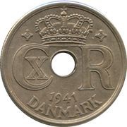25 Øre - Christian X obverse image
