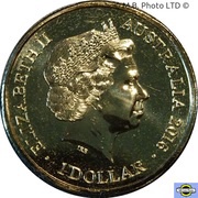 1 Dollar - Elizabeth II 4th Portrait - Year of the Monkey obverse image