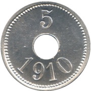 5 Øre Thule-Kap York, Denmark, 1910 reverse image