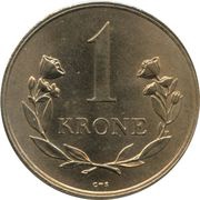 1 Krone - Frederik IX, Denmark, 1960-1964 reverse image