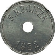 5 Kroner Thule-Kap York reverse image