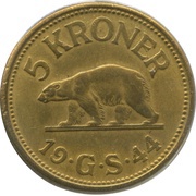 5 Kroner - Christian X reverse image