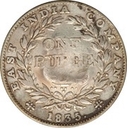 Indian Rupee counterstamped William IV reverse image