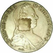 Thaler counterstamped Maria Theresa obverse image