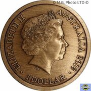 1 Dollar - Elizabeth II 4th Portrait - Convict Token - Gaol Bird obverse image