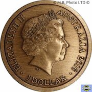 1 Dollar - Elizabeth II 4th Portrait - Convict Token - When This you See, Remember Me obverse image