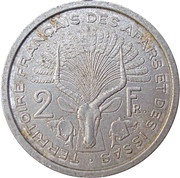 2 Francs, Djibouti, 1968-1975 reverse image