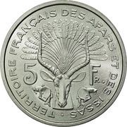 5 Francs Essai, Djibouti, 1968 reverse image