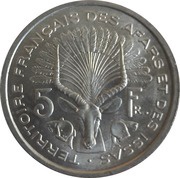 5 Francs, Djibouti, 1968-1975 reverse image