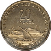 20 Francs Essai, Djibouti, 1968 reverse image
